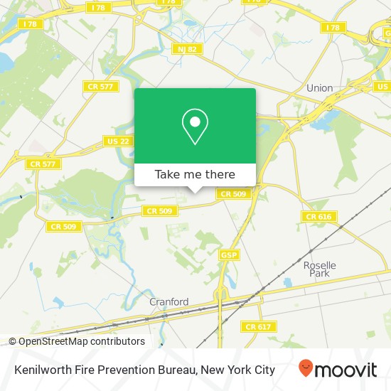 Mapa de Kenilworth Fire Prevention Bureau