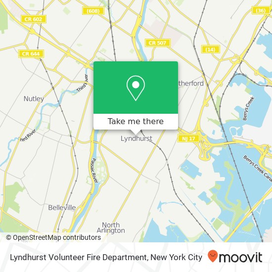 Lyndhurst Volunteer Fire Department map