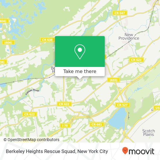 Berkeley Heights Rescue Squad map