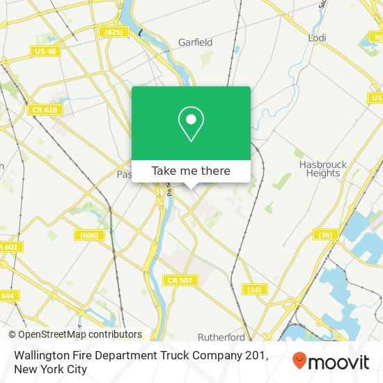 Wallington Fire Department Truck Company 201 map