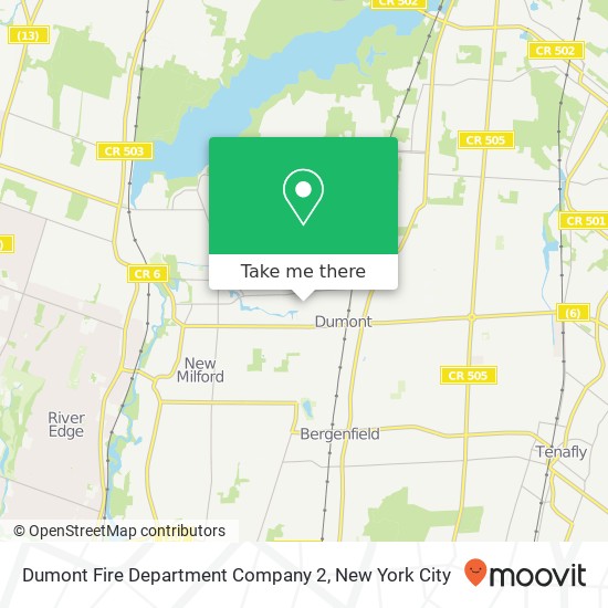 Dumont Fire Department Company 2 map