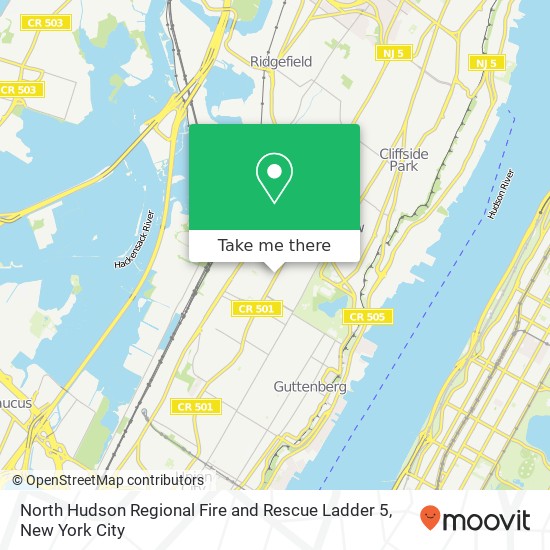 Mapa de North Hudson Regional Fire and Rescue Ladder 5