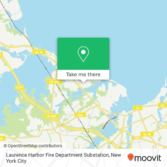 Laurence Harbor Fire Department Substation map