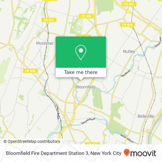 Mapa de Bloomfield Fire Department Station 3