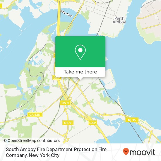 Mapa de South Amboy Fire Department Protection Fire Company