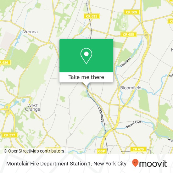 Mapa de Montclair Fire Department Station 1