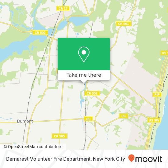 Demarest Volunteer Fire Department map