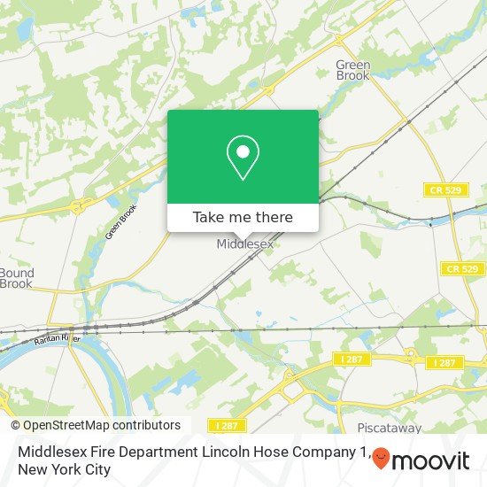 Middlesex Fire Department Lincoln Hose Company 1 map