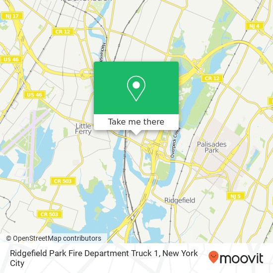 Ridgefield Park Fire Department Truck 1 map