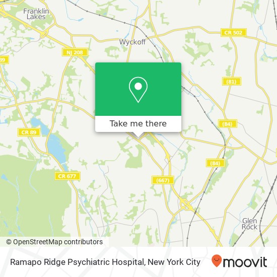 Mapa de Ramapo Ridge Psychiatric Hospital