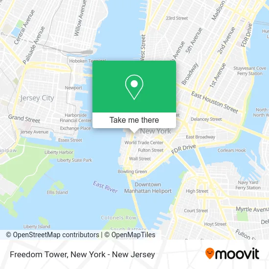 Freedom Tower map