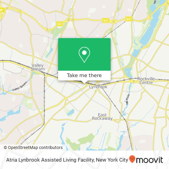 Atria Lynbrook Assisted Living Facility map