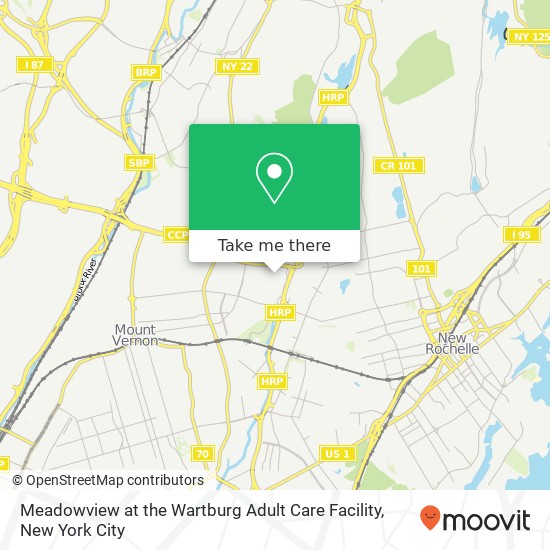 Mapa de Meadowview at the Wartburg Adult Care Facility