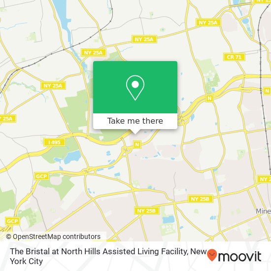 The Bristal at North Hills Assisted Living Facility map