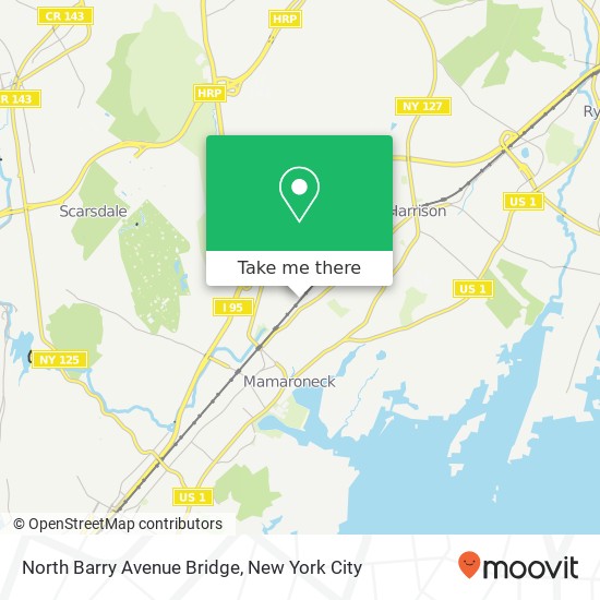 North Barry Avenue Bridge map