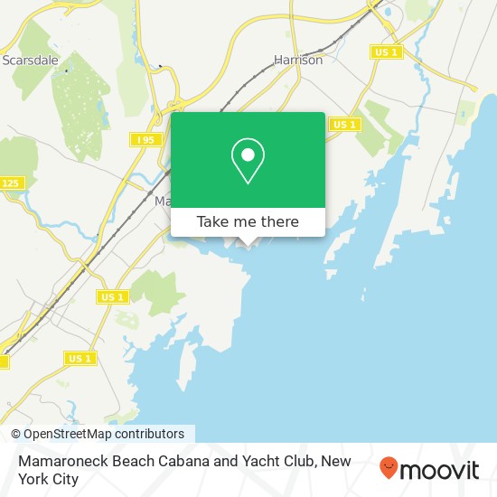 Mapa de Mamaroneck Beach Cabana and Yacht Club