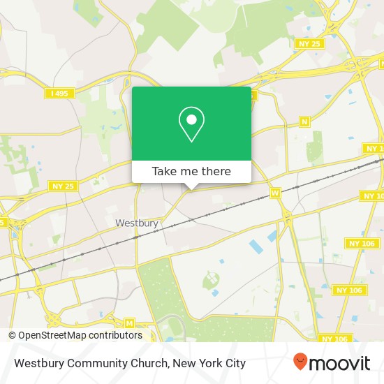 Westbury Community Church map