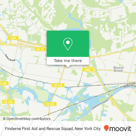Finderne First Aid and Rescue Squad map