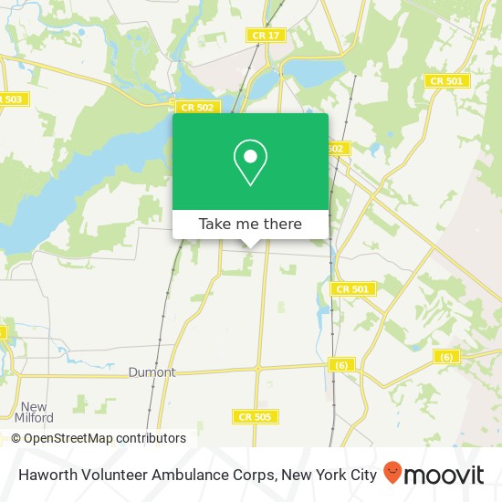 Haworth Volunteer Ambulance Corps map