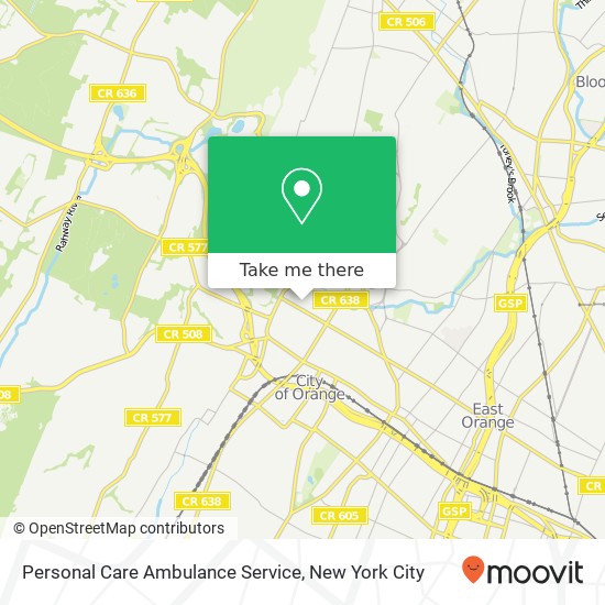 Mapa de Personal Care Ambulance Service