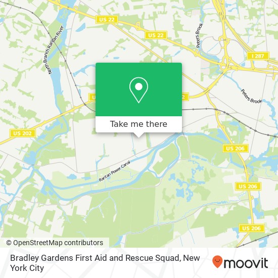 Bradley Gardens First Aid and Rescue Squad map