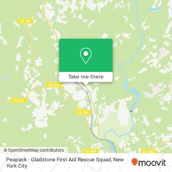 Mapa de Peapack - Gladstone First Aid Rescue Squad