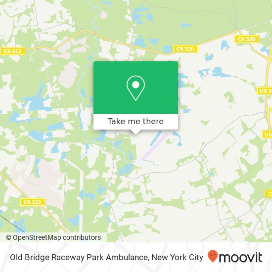 Mapa de Old Bridge Raceway Park Ambulance