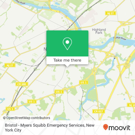 Mapa de Bristol - Myers Squibb Emergency Services