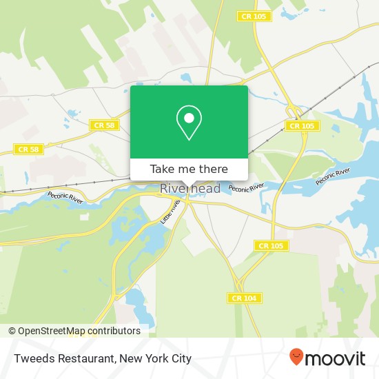 Tweeds Restaurant map