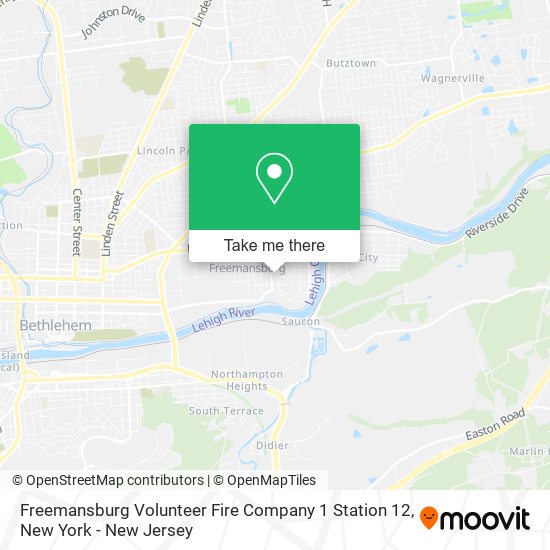 Freemansburg Volunteer Fire Company 1 Station 12 map