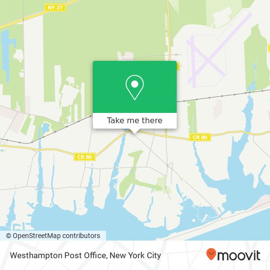 Westhampton Post Office map