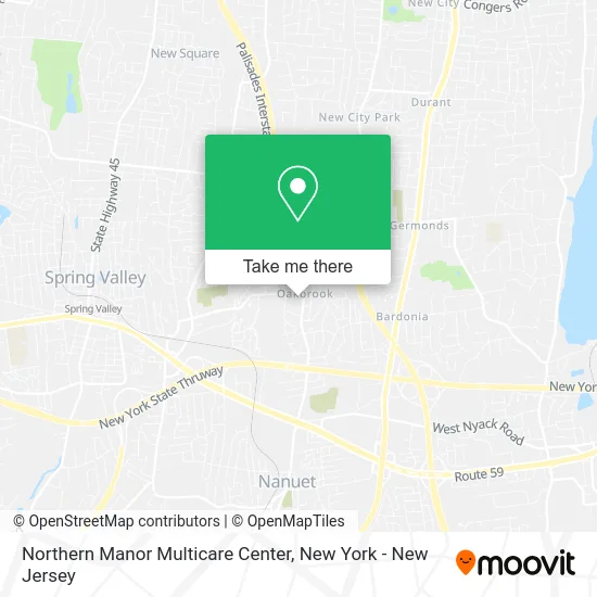 Northern Manor Multicare Center map
