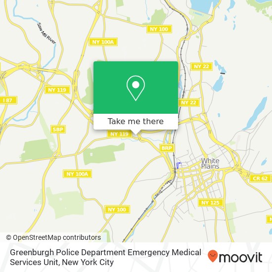 Mapa de Greenburgh Police Department Emergency Medical Services Unit