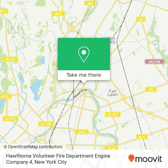 Hawthorne Volunteer Fire Department Engine Company 4 map