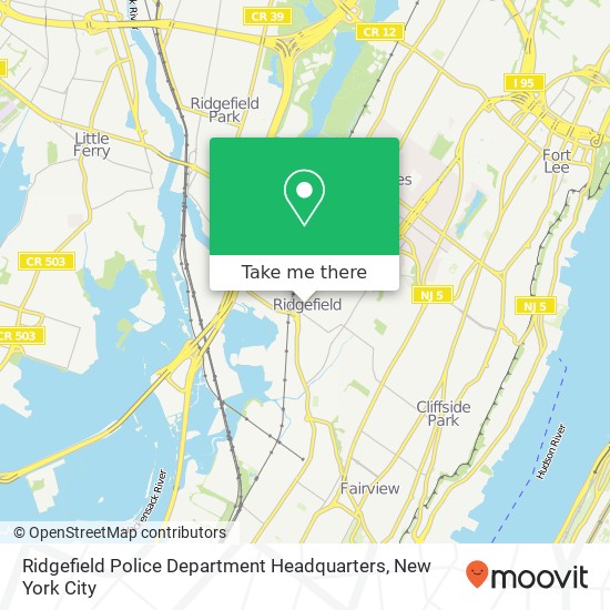 Ridgefield Police Department Headquarters map