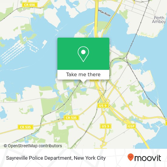 Sayreville Police Department map