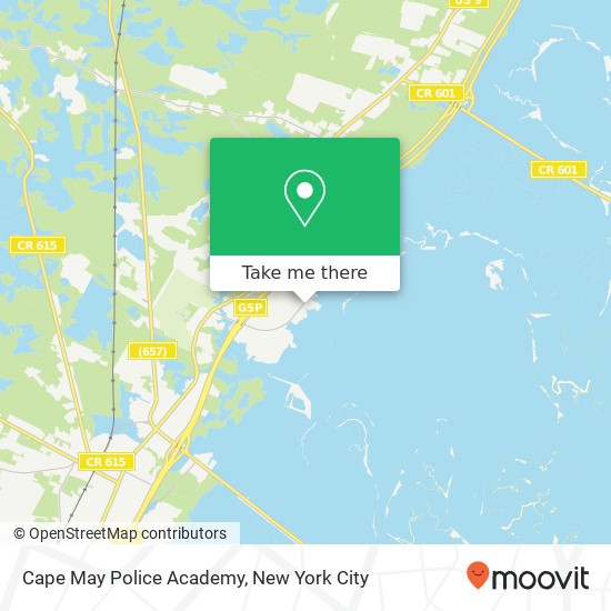 Cape May Police Academy map