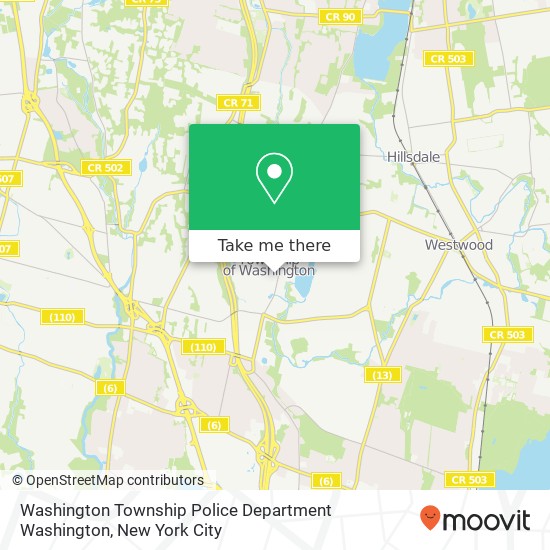 Washington Township Police Department Washington map