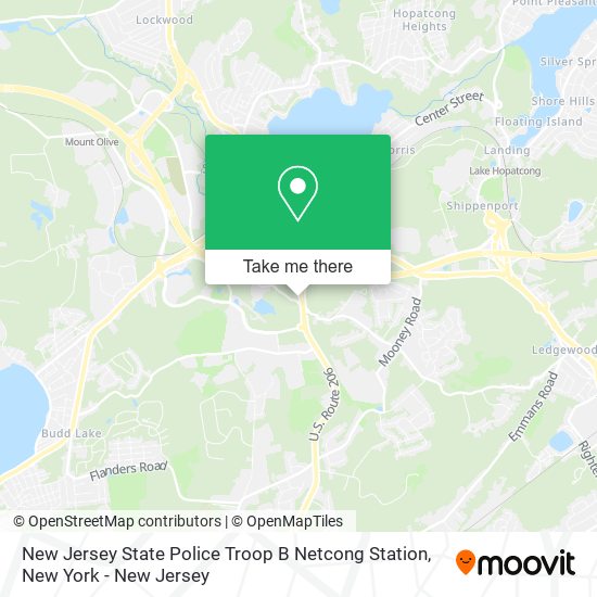 Mapa de New Jersey State Police Troop B Netcong Station