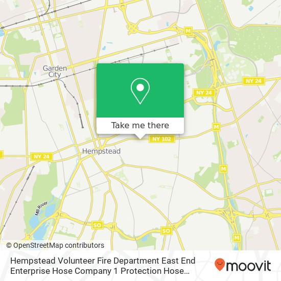 Mapa de Hempstead Volunteer Fire Department East End Enterprise Hose Company 1 Protection Hose Company 2