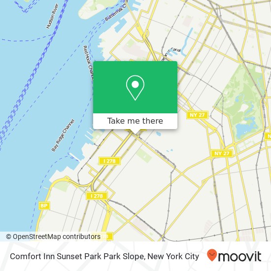 Mapa de Comfort Inn Sunset Park Park Slope