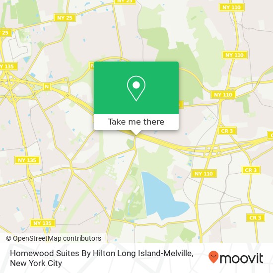 Mapa de Homewood Suites By Hilton Long Island-Melville