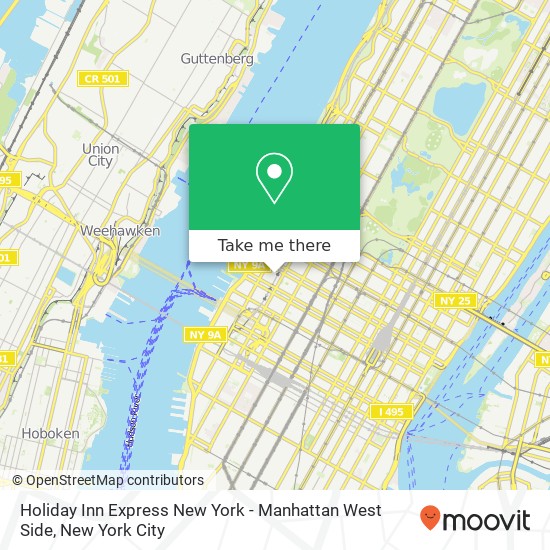 Mapa de Holiday Inn Express New York - Manhattan West Side