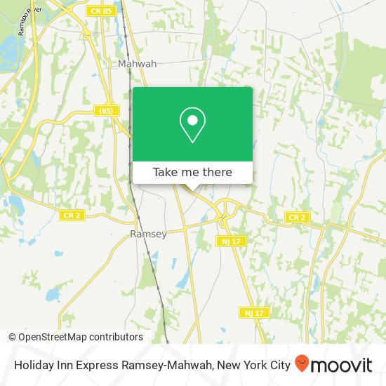 Holiday Inn Express Ramsey-Mahwah map