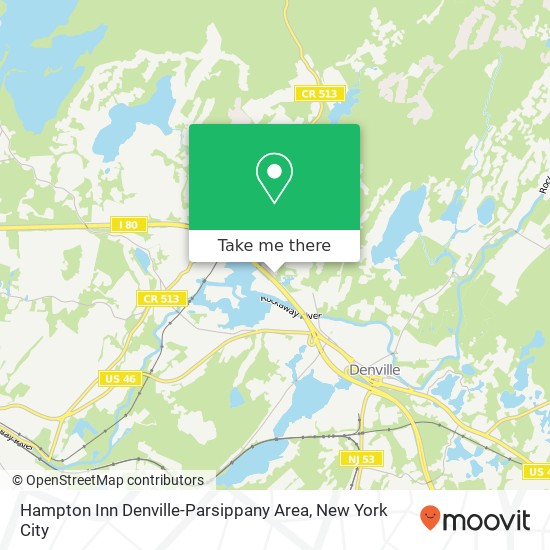 Hampton Inn Denville-Parsippany Area map