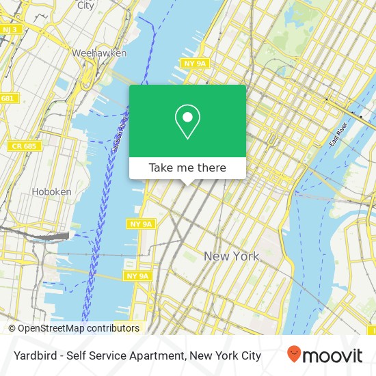 Mapa de Yardbird - Self Service Apartment