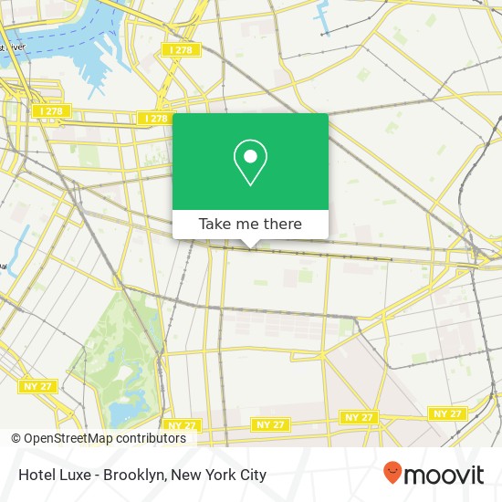 Mapa de Hotel Luxe - Brooklyn