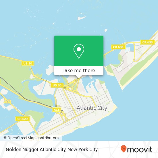 Mapa de Golden Nugget Atlantic City