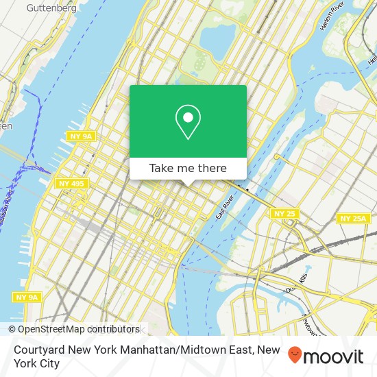Mapa de Courtyard New York Manhattan / Midtown East
