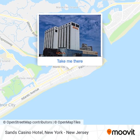 Sands Casino Hotel map
